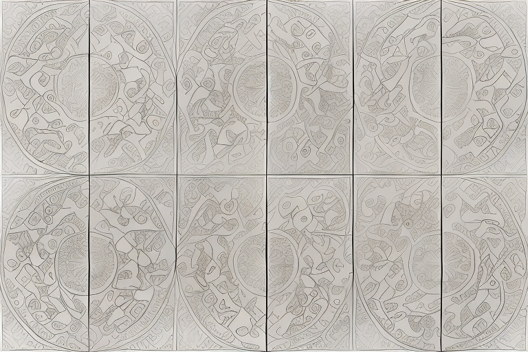 A variety of different tile designs and colors laid out