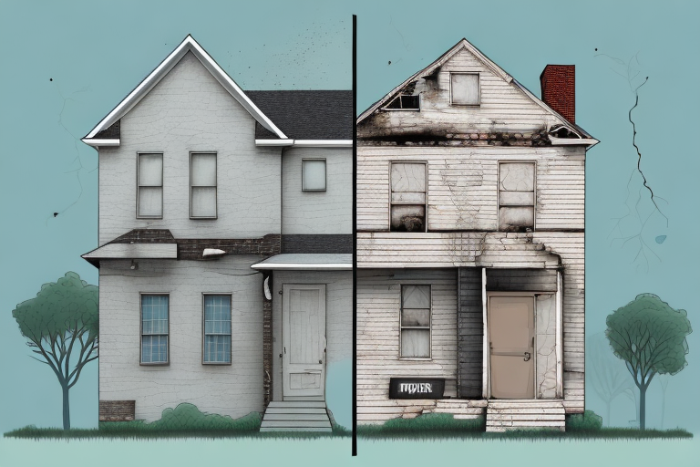 A house mid-transformation