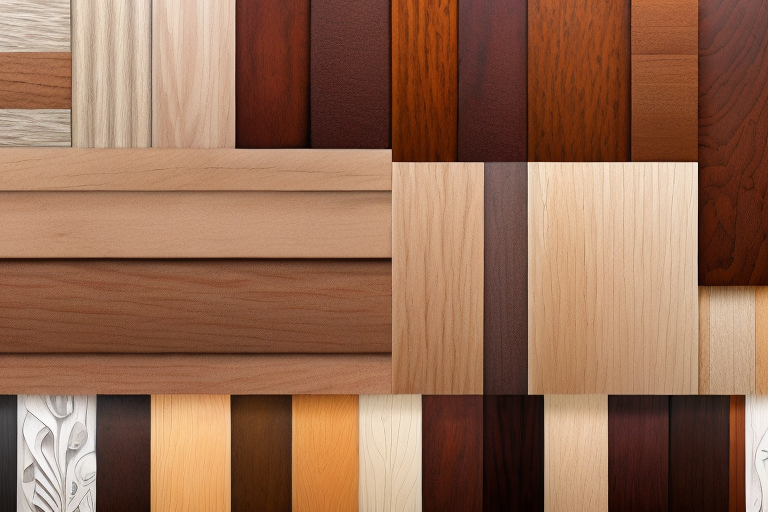 Various types of wood samples
