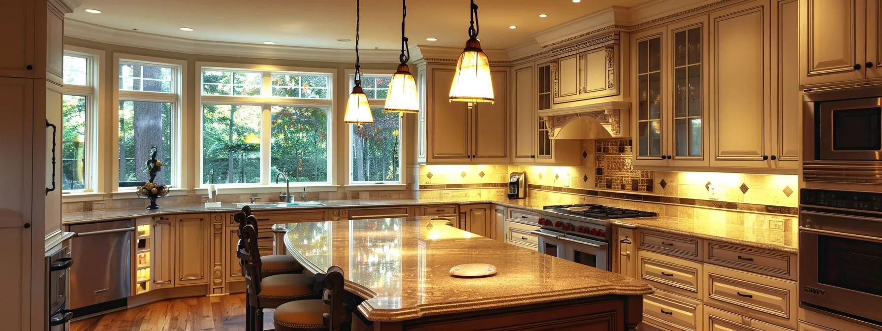 a luxurious kitchen renovation featuring modern appliances, sleek countertops, and elegant lighting to maximize return on investment in home upgrades.